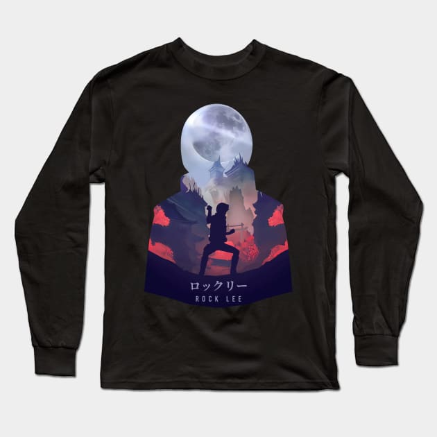 Rock Lee - Dark Illusion Long Sleeve T-Shirt by The Artz